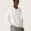 Hanorac unisex cu glugă Star din bumbac gri melanj