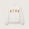 Hanorac unisex „Star” din bumbac gri melanj cu broderie „Star”