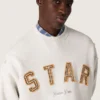 Hanorac unisex „Star” din bumbac gri melanj cu broderie „Star”