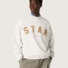 Hanorac unisex „Star” din bumbac gri melanj cu broderie „Star”