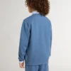 Hanorace albastru pentru copii cu patch-uri albe în relief