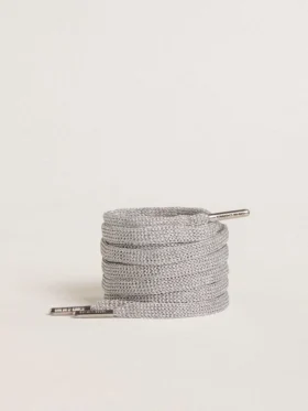 Șireturi din lurex argintiu
