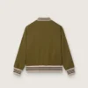 Jachetă bomber unisex Journey din sargă de nailon verde militar cu patch brodat