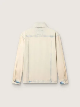 Jachetă de lucru pentru bărbați din denim de culoare nisip deschis
