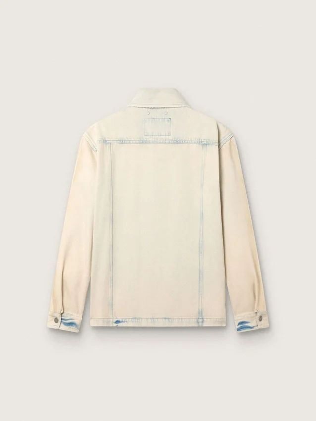 Jachetă de lucru pentru bărbați din denim de culoare nisip deschis
