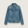 Jachetă din denim pentru bărbați, cu spălare medie