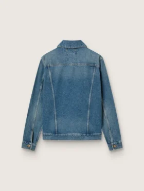 Jachetă din denim pentru bărbați, cu spălare medie