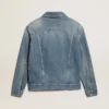 Jachetă din denim pentru bărbați, cu spălare medie
