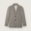Jachetă pentru bărbați din lână gri cu model Prince of Wales