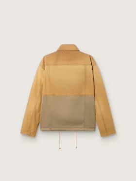 Jachetă safari unisex din bumbac bej și verde militar, cu buzunare mari