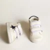June Junior din piele nappa cu stea din piele de căprioară albastru închis și bandă la călcâi