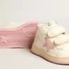 June Junior din piele nappa, cu stea și bandă la călcâi din piele de căprioară în nuanța „Old Rose”