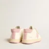 June Junior din piele nappa, cu stea și bandă la călcâi din piele de căprioară în nuanța „Old Rose”