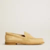 Mocasini Jerry din piele de căprioară cerată de culoare ecru