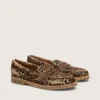Mocasini Jerry pentru bărbați din piele de ponei cu imprimeu leopard
