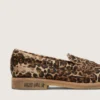 Mocasini Jerry pentru bărbați din piele de ponei cu imprimeu leopard