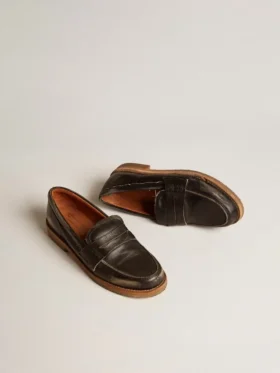 Mocasini Jerry pentru bărbați din piele neagră