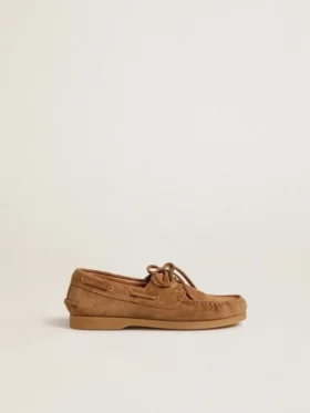 Mocasini Junior Cruise din piele de căprioară maro deschis