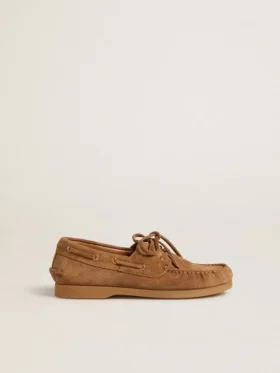 Mocasini Young Cruise din piele de căprioară maro deschis