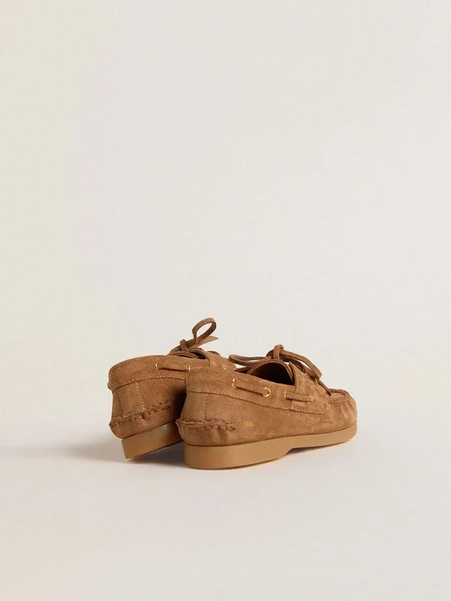 Mocasini Young Cruise din piele de căprioară maro deschis