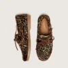 Mocasini Young Cruise din piele de ponei cu imprimeu leopard