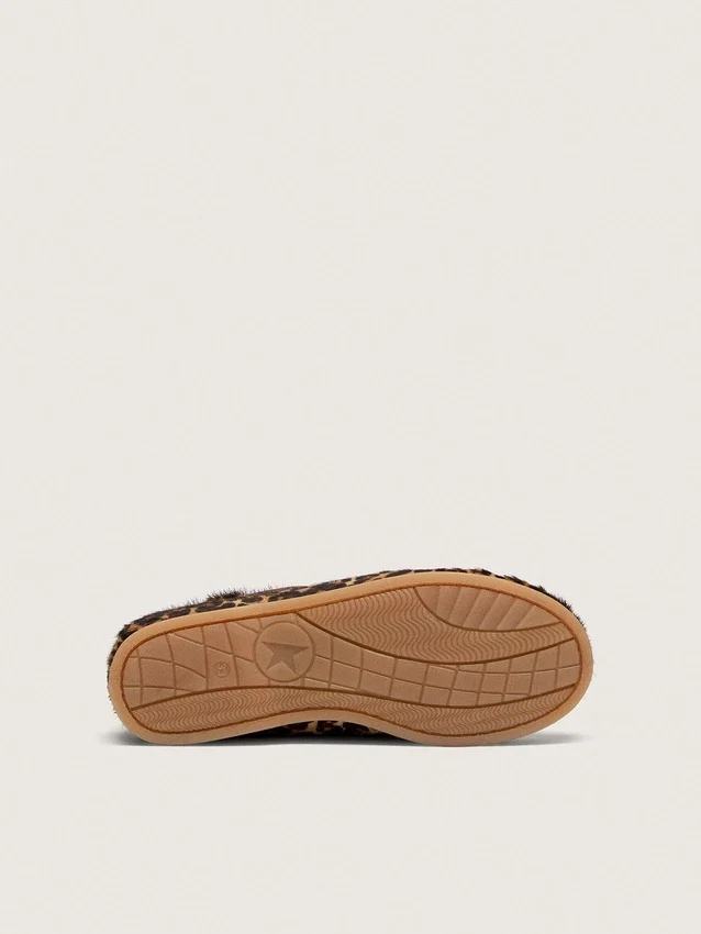 Mocasini Young Cruise din piele de ponei cu imprimeu leopard