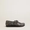 Mocasini Young Cruise din piele neagră cu aspect uzat