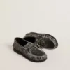 Mocasini Young Cruise din piele neagră cu aspect uzat