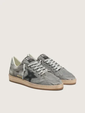 Modelul Ball Star LTD pentru bărbați, din denim gri cu stea din piele neagră