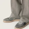 Modelul Ball Star LTD pentru bărbați, din denim gri cu stea din piele neagră