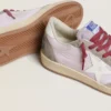Modelul Ball Star LTD pentru femei din nailon liliac, cu stea din piele albă și inserții din piele de căprioară
