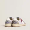 Modelul Ball Star LTD pentru femei din nailon liliac, cu stea din piele albă și inserții din piele de căprioară