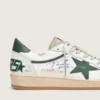 Modelul Ball Star LTD pentru bărbați, din piele albă cu stea verde și elemente Piele