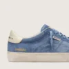 Modelul Soul Star pentru bărbați din piele de căprioară albastru denim