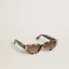 Ochelari de soare pătrați Jackie cu model de carapace de broască țestoasă