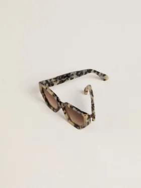 Ochelari de soare pătrați Jackie cu model de carapace de broască țestoasă