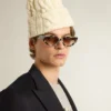 Ochelari de soare pătrați Jackie cu model de carapace de broască țestoasă