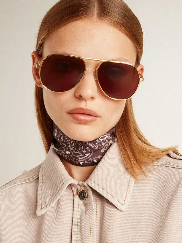 Panglică din mătase neagră cu model paisley