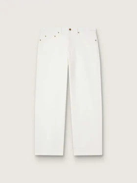 Pantaloni albi din denim pentru bărbați
