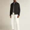 Pantaloni albi din denim pentru bărbați