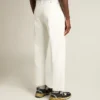 Pantaloni albi din denim pentru bărbați