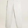 Pantaloni albi din denim pentru bărbați