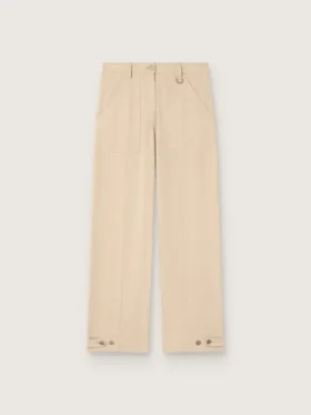 Pantaloni bej din viscoză pentru femei