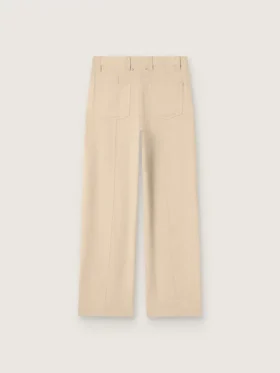 Pantaloni bej din viscoză pentru femei
