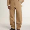 Pantaloni bej pentru bărbați cu patch-uri