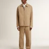 Pantaloni bej pentru bărbați cu patch-uri