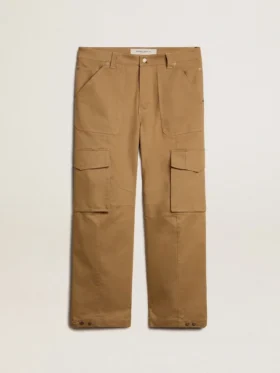 Pantaloni cargo bej-kaki