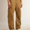 Pantaloni cargo bej-kaki