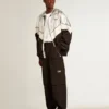 Pantaloni cargo din nailon ripstop de culoare neagră