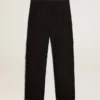 Pantaloni cargo din nailon ripstop de culoare neagră